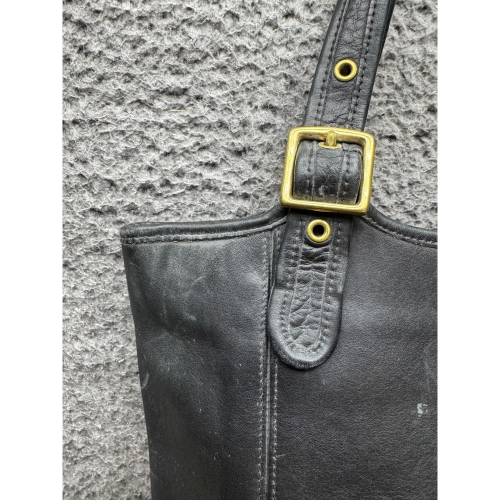 Vintage 90's Women's Coach Legacy Leather Shopper Tote Shoulder Bag Black - Picture 6 of 16
